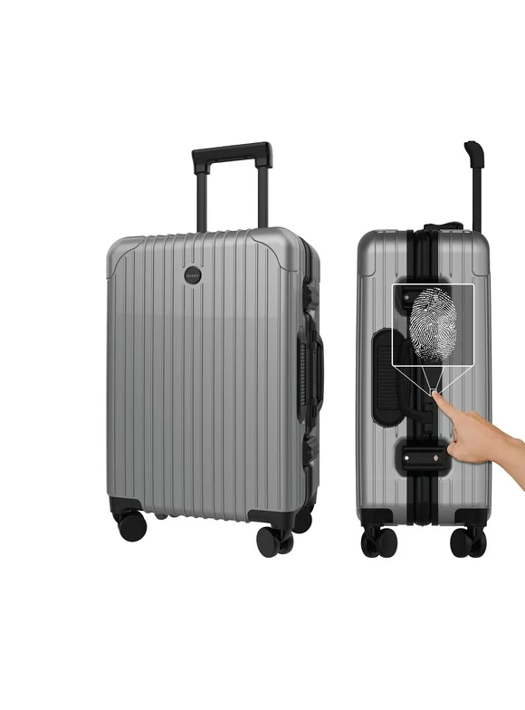 Weego Smart Carry-on Luggage, 20-inch Suitcase with Spinner Wheels, Smart Lock and USB-Output