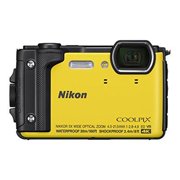 nikon w300 waterproof underwater digital camera with tft lcd, 3, yellow (26525)