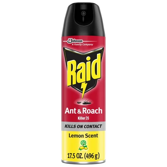 Raid Ant & Roach Killer 26, Lemon Fresh Scent, 17.5 oz