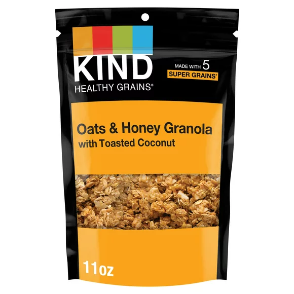 KIND Healthy Grains Clusters, Oats & Honey with Cocunut, 11 oz, 1 Bag