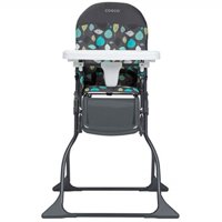 cosco simple fold full size high chair with adjustable tray, seedling