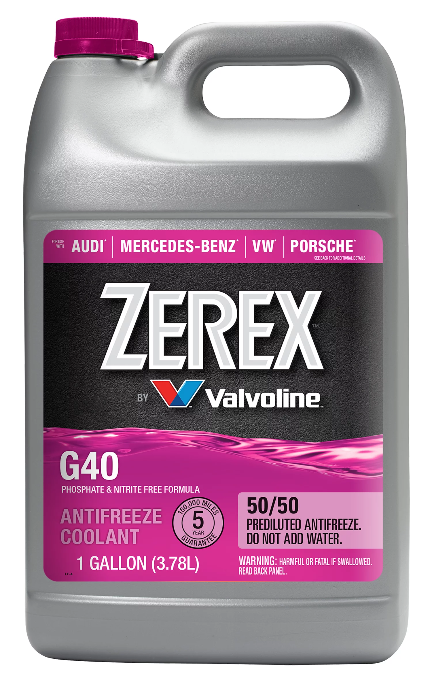 Zerex G40 Phosphate and Nitrite Free Antifreeze/Coolant 50/50 Prediluted Ready-to-Use 1 GA