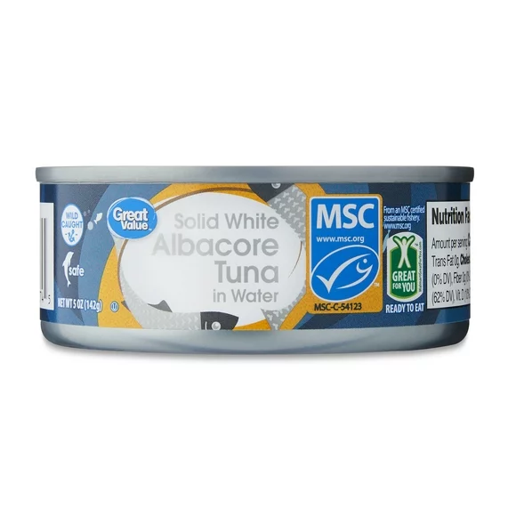 Great Value Solid White Albacore Tuna in Water, 5 oz