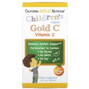 California Gold Nutrition Children's Liquid Gold Vitamin C, USP Grade, Natural Orange Flavor, 4 fl oz (118 ml)