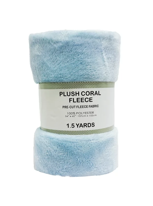 Shason Textile 58/60" Wide Solid Anti-Pill Fleece 1.5 Yard Precut Fabric, Light Blue