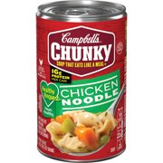 (4 pack) Campbell's Chunky Soup, Healthy Request Chicken Noodle Soup, 18.8 Ounce Can