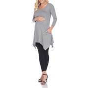 White Mark Women's Maternity Kayla Tunic Top
