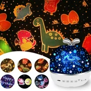 Willstar Rechargeable Star Night Light Projector 360 Degree Rotating Projecting Lamp with USB Cable 6 Films for Baby Nursery