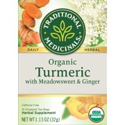 Traditional Medicinals, Organic Turmeric With Meadowsweet & Ginger Herbal Tea Bags, 16 Count