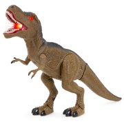 Best Choice Products 21in Kids Walking Tyrannosaurus Rex Dinosaur Toy w/ Light-Up Eyes, Sounds - Brown