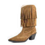 Roper Western Boots Womens Short Stuff Leather Tan 09-021-0925-0215 TA
