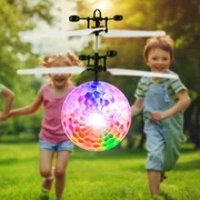 Flying Ball Toy for Kids, Hand Controlled Rechargeable Mini Drones Light-Up Flying Toy Helicopter Novelty Holiday Toys Birthday Xmas Gifts for Boys Girls