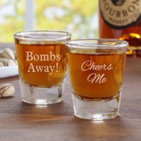 Personalized Create Your Own Shot Glass, Choose Block or Script