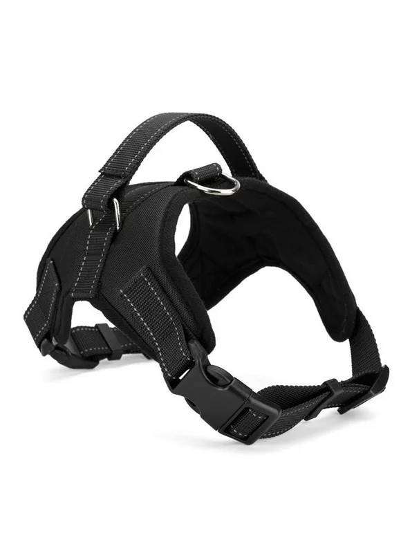 Dog Vest Harness with Handle for Large Medium Dogs Training Walking Adjustable Black