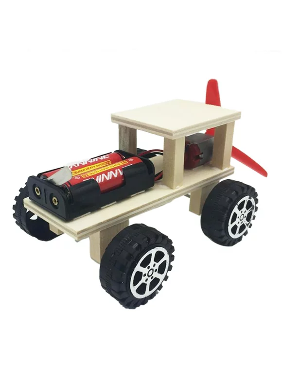 Ametoys Wood Car Building Kit DIY Craft Vehicle Kit 3D Assemble Wooden Car Creative Teaching Science Experiment Gift for Boys Girls and Adult