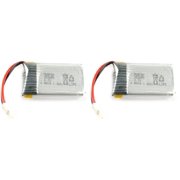 HobbyFlip Battery 3.7v 375mAh 25c Li-Po RC Part 375mAh37 Compatible with DBPower RC Quadcopter Drone 2 Pack
