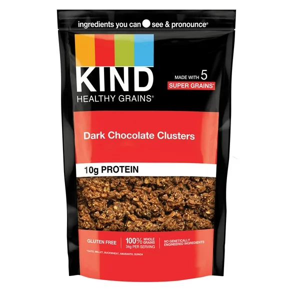 KIND Healthy Grain Clusters, Dark Chocolate, 11 oz, 1 Bag