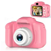 Kids Video Camera Toy Camera for Girls Boys Toddlers 3-10 Year Old Birthday Gifts, 1080P HD Shockproof Video Recorder Player with 2 Inch IPS Screen(Blue/Pink)