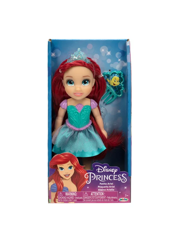 Disney Princess the Little Mermaid Petite Ariel 6 inch Fashion Doll with Beautiful Outfit and Comb