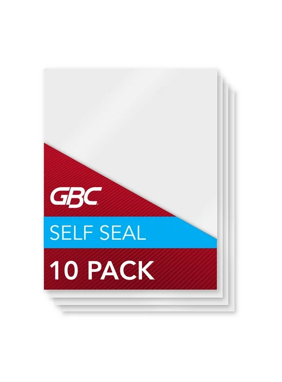 GBC Self Sealing Laminating Sheets, Single-Sided, Letter Size, 3 mil, 10 Pack
