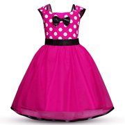 Minnie Mouse Dress Girls' Polka Dots Princess Party Cosplay Pageant Fancy Costume Tutu Dress up
