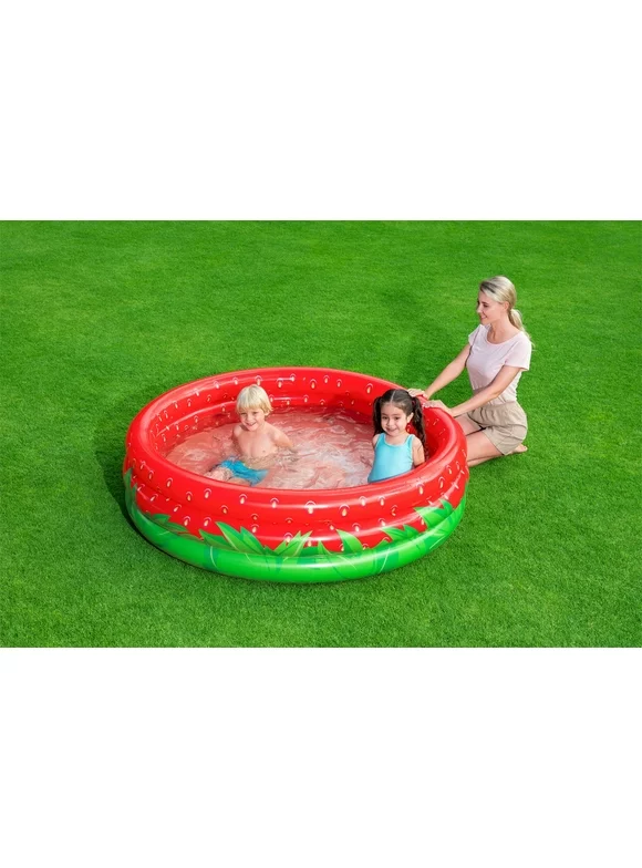 H2OGO! Sweet Strawberry Round Above-Ground Inflatable Play Pool