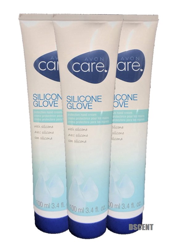 3 Pack Avon Care Silicone Glove Hand Cream Formula Softens Skin & Protects 3.4oz