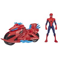 Marvel Spider-Man 6-Inch Figure, Includes Spider Cycle Vehicle