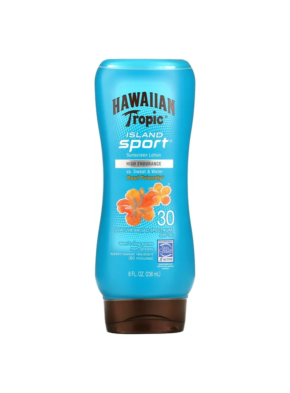 Hawaiian Tropic, Island Sport, High Endurance Sunscreen Lotion, SPF 30, 8 fl oz (236 ml)