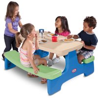 Little Tikes Easy Store Picnic Table, Blue/Green