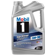 (3 Pack) Mobil 1 5W-30 High Mileage Full Synthetic Motor Oil, 5 qt.