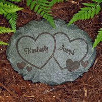 Personalized Two Hearts Garden Stone