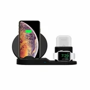 3 in 1 Wireless Charger Stand,Black Friday QI Fast Wireless Charging Station Dock for Apple Watch 4 3 2 1,Airpod,iPhone 11 Pro Xs XR Max X 8 Plus 8,Samsung Galaxy S9 S8,LG