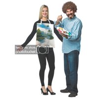 Bob Ross Kit & Wearable Painting Couples Halloween Costume