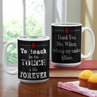 Personalized Teachers Touch Lives Coffee Mug, 15 oz