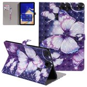 Galaxy Tab S4 10.5" 2018 Case SM-T830/T835/T837, Premium PU Leather 3D Cute Pattern Slim Folio Kickstand Shockproof Cards Pouch Wallet Case Cover for Samsung Galaxy Tab S4 10.5" T830,Purple Butterfly