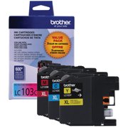 Brother Genuine LC1033PKS High-Yield Color Ink Cartridges, 3-Pack