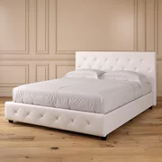 DHP Dakota Upholstered Faux Leather Platform Bed, Multiple Options Available
