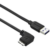 StarTech 1m (3ft) Slim Micro USB 3.0 Cable - Left-Angle Micro-USB