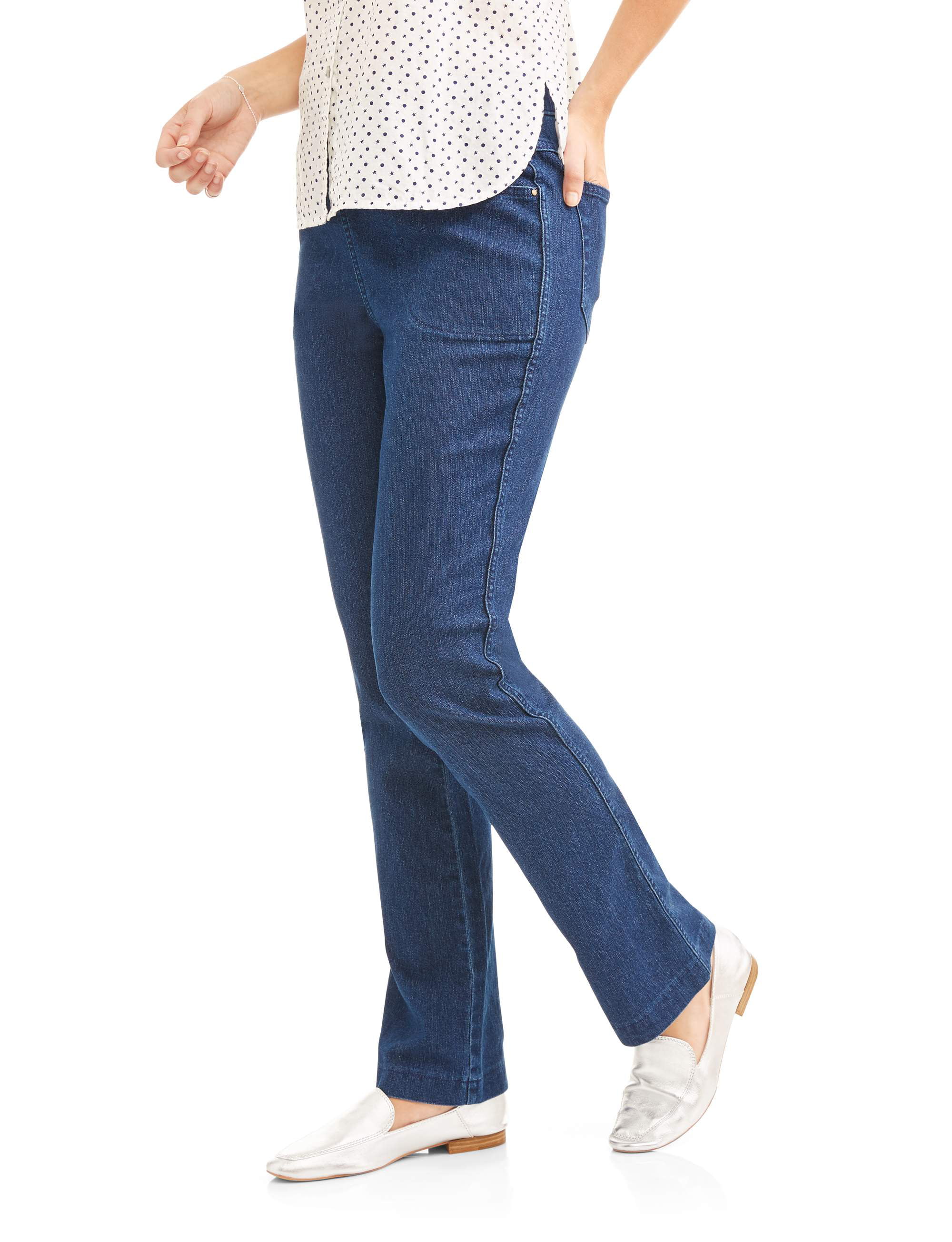 Women's Stretch Denim Pull On Bootcut, Available in Regular & Petite Sizing
