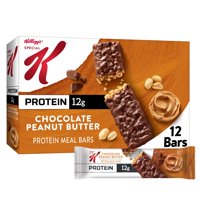 Kellogg's Special K Protein Bars, Meal Replacement, Protein Snacks, Chocolate Peanut Butter, 19oz Box, 12 Bars