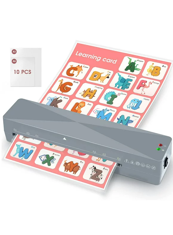 9 inch Hot & Cold Laminator with Thermal Laminating Sheets, Crenova A4 Standard Laminate Laminating Machine for Documents Paper, Photos, Flashcards, Homeschooling Classroom Projects