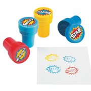 Superhero Self Inking Stampers - Stationery - 24 Pieces