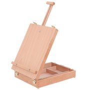 High-grade Beech Adjustable Art Easel, Wooden Painter Desktop Case