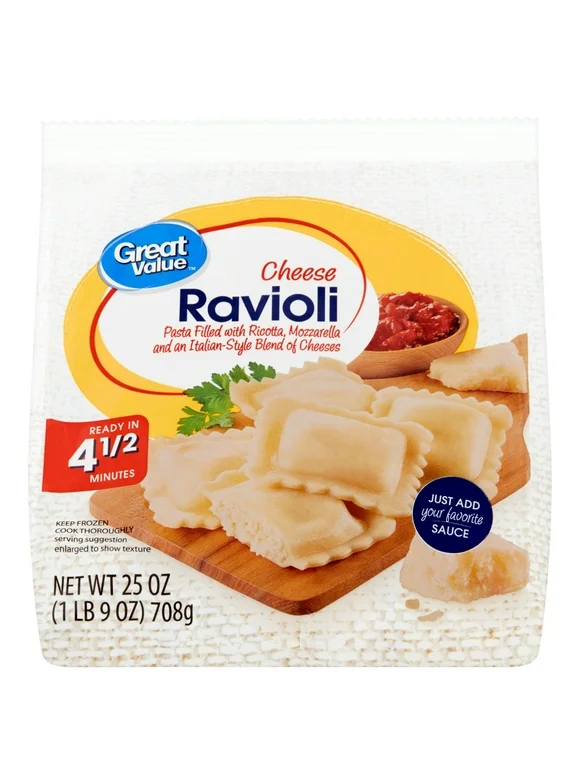 Great Value Cheese Ravioli Pasta, 25 Oz