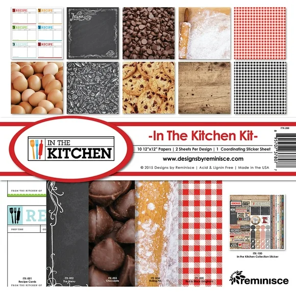 Reminisce Collection Kit 12"X12"-In The Kitchen, Pk 1, Reminisce