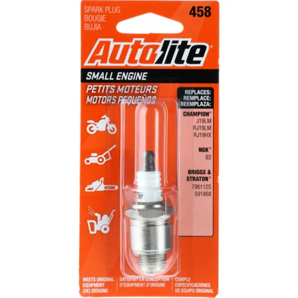 Autolite Small Engine Spark Plug, 458 for Select Briggs & Stratton and Tecumseh Engine Power Equipment