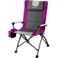 Ozark Trail High Back Camping Chair, Pink with Cupholder, Pocket, and Headrest