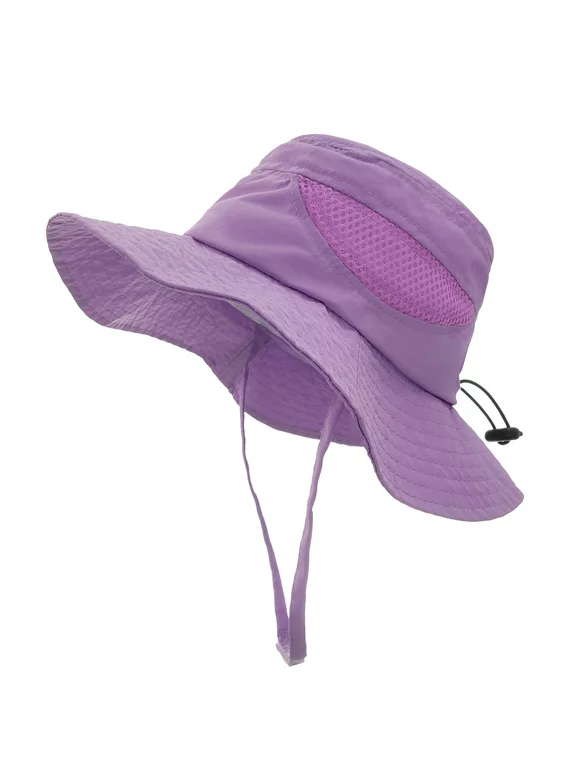 Kids Caps Kids Sun Hat Girls Boys Sunscreen Mesh Bucket Hat Summer Beach Hat Kids Foldable Fishing Hat 1-4Y