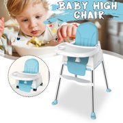 3-IN-1 Multi-Function Adjustable Baby High Chair Infant Toddler Feeding Booster Seat Folding with Adjustable Tray & Leg For 6 months-5 years old Baby Playing Dining Chair